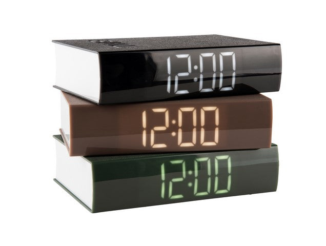 Karlsson Alarm LED Book Clock, close detail of the LED display