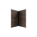 A modern storage solution, the Umbra Arling Magazine Rack - Aged Walnut offers a magazine rack with an open book design. The brown cover complements the white background, creating an aesthetically pleasing look.