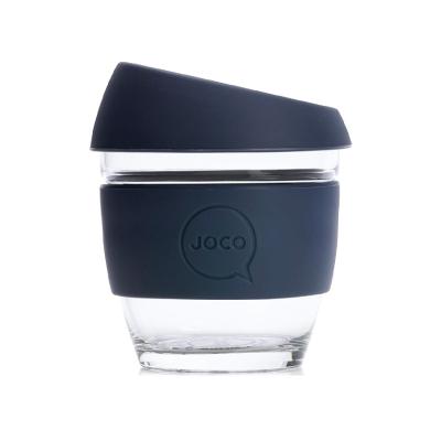 The Joco Cups | Takeaway Cup - 8oz is shown with a black lid.