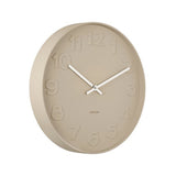 A minimal Karlsson wall clock in a Scandinavian design on a white background.