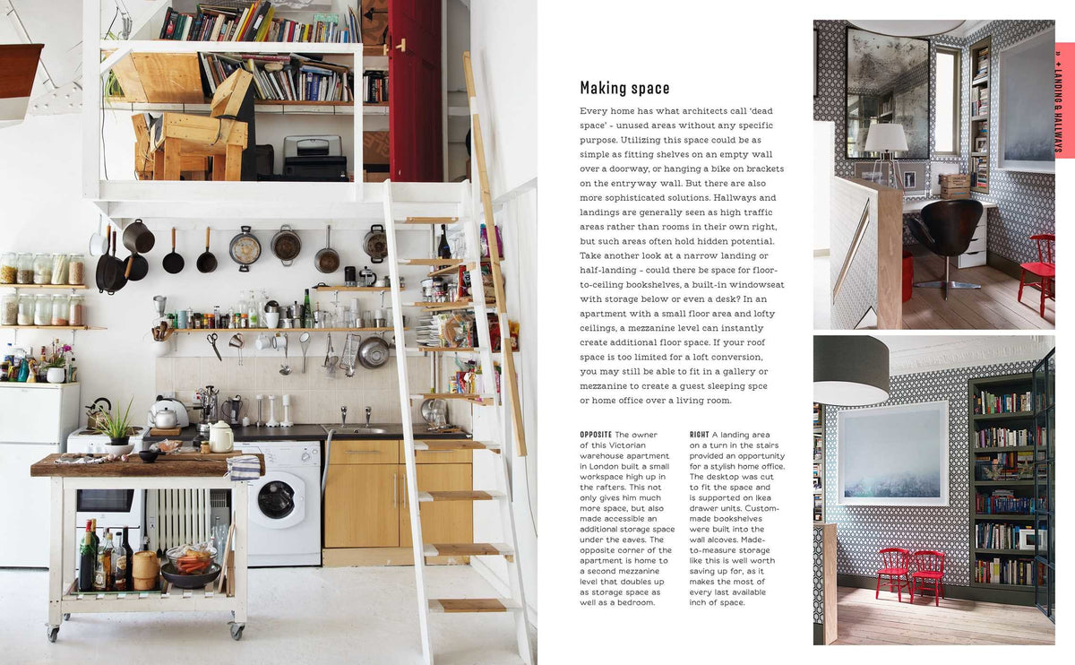 How We Live Now page spread showing a flexible living space