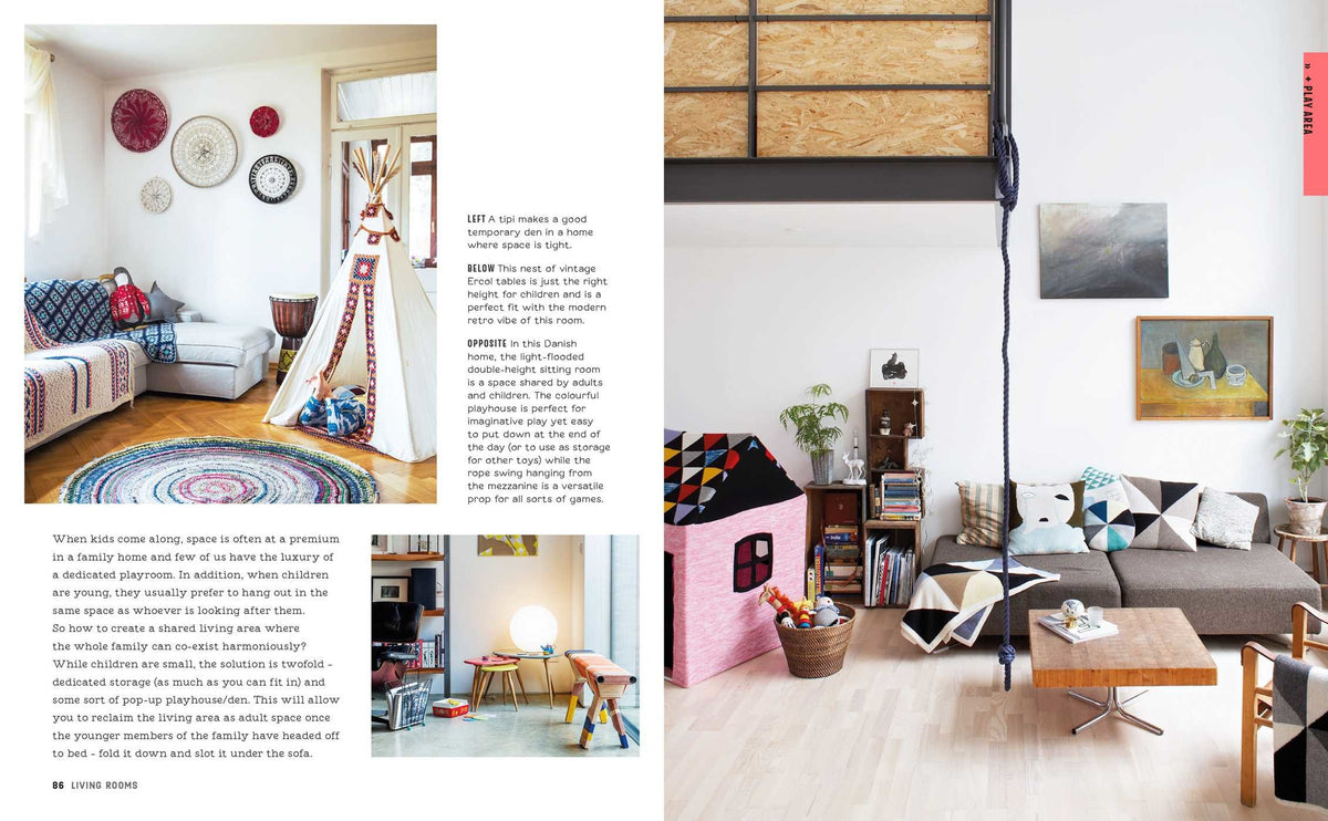 How We Live Now page spread showing a home office nook