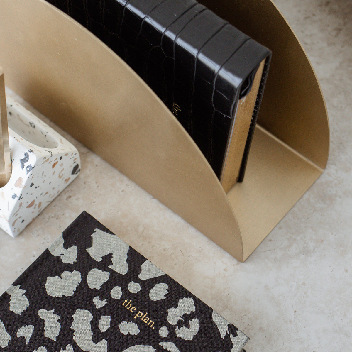 Brass Book Holder – Solid Brass Desk Organiser