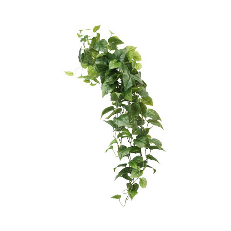 Realistic Artificial Flora Central Stem Philo Hanging Bush perfect for floral styling and greenery without maintenance, placed on a white background.