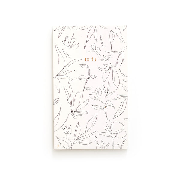 A professional limited edition To do floral notebook by Papier HQ with a leaf design, making it easy to keep your writing neat and organized.