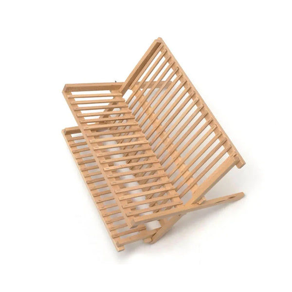 A Dishy PINE DISH RACK on a white background.