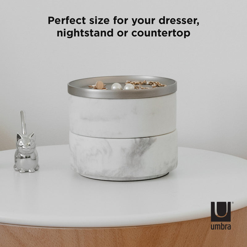 This TESORA MARBLE BOX by Umbra is the perfect storage solution for your dresser, nightstand or countertop.