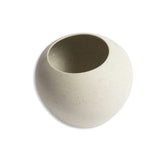 A RONNIE VASE, created on a pottery wheel with a speckled surface, is a unique white vase offered by Ned Collections.