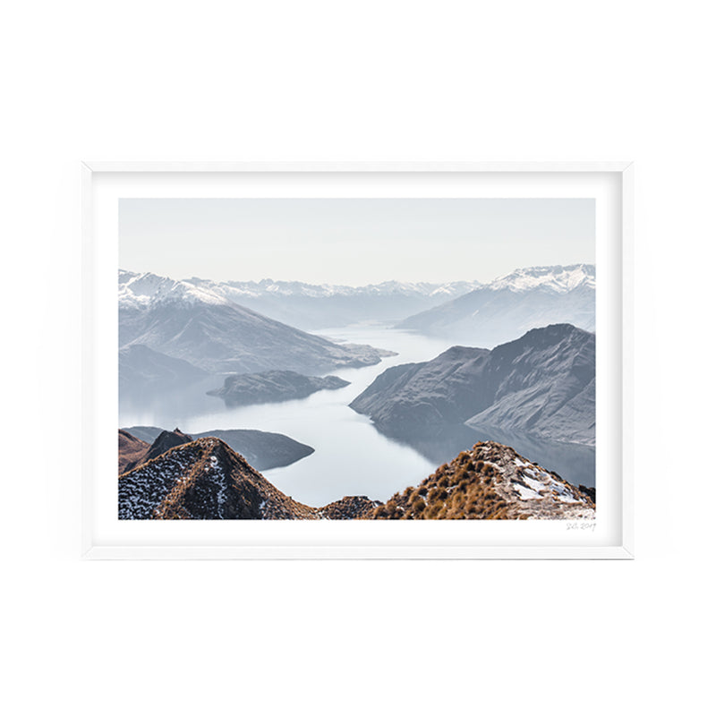 A framed print of ROYS PEAK, NEW ZEALAND by Art Prints, available for delivery.