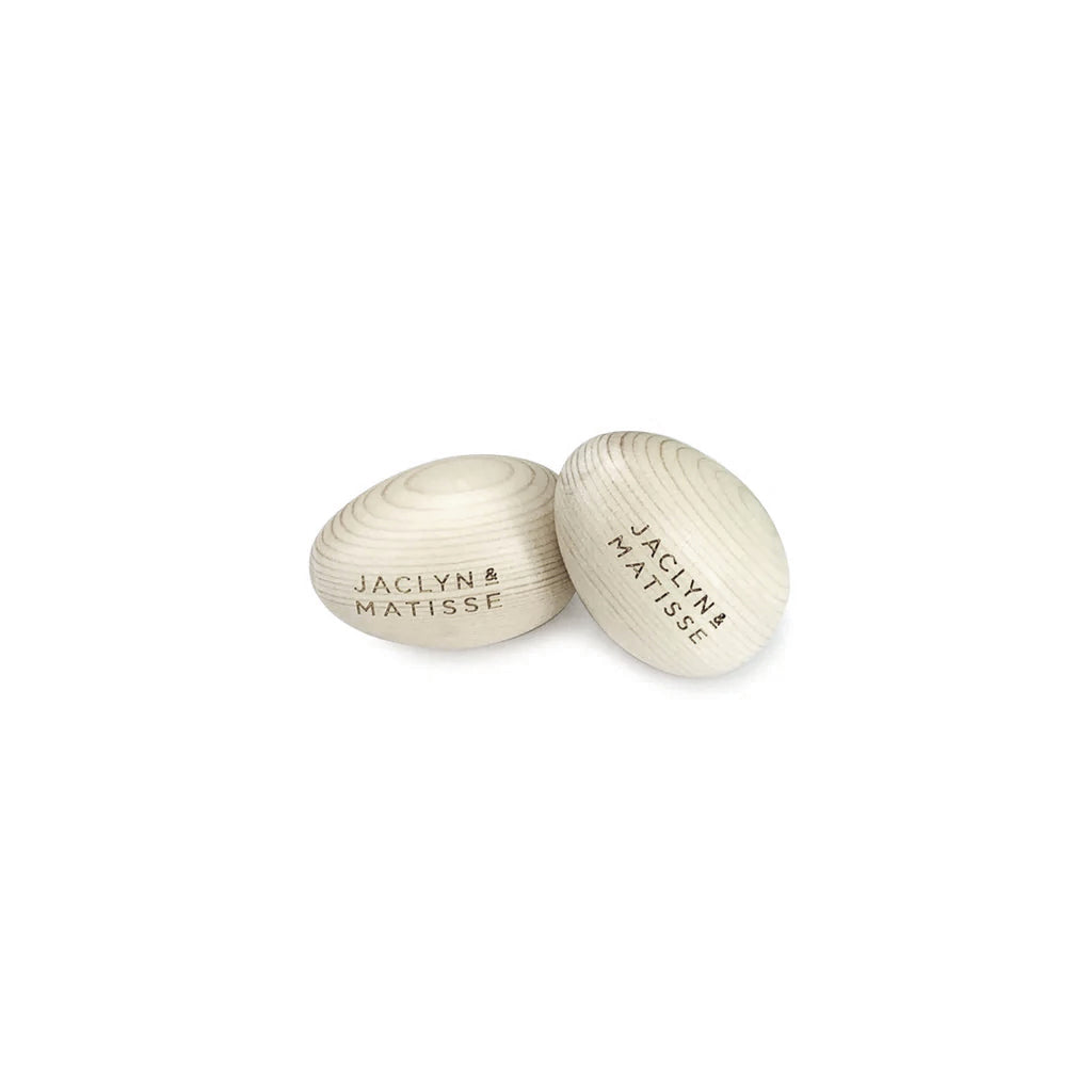 Jaclyn & Matisse Wooden Egg Shakers – Pair of Natural Musical Instruments