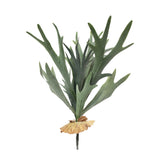 An Artificial Flora Staghorn Fern Stem on a white background.