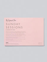 An organized pink card with the words 'Sunday Sessions - Planning My Week' on it, aiding in productivity and planning. (Brand: Write To Me)