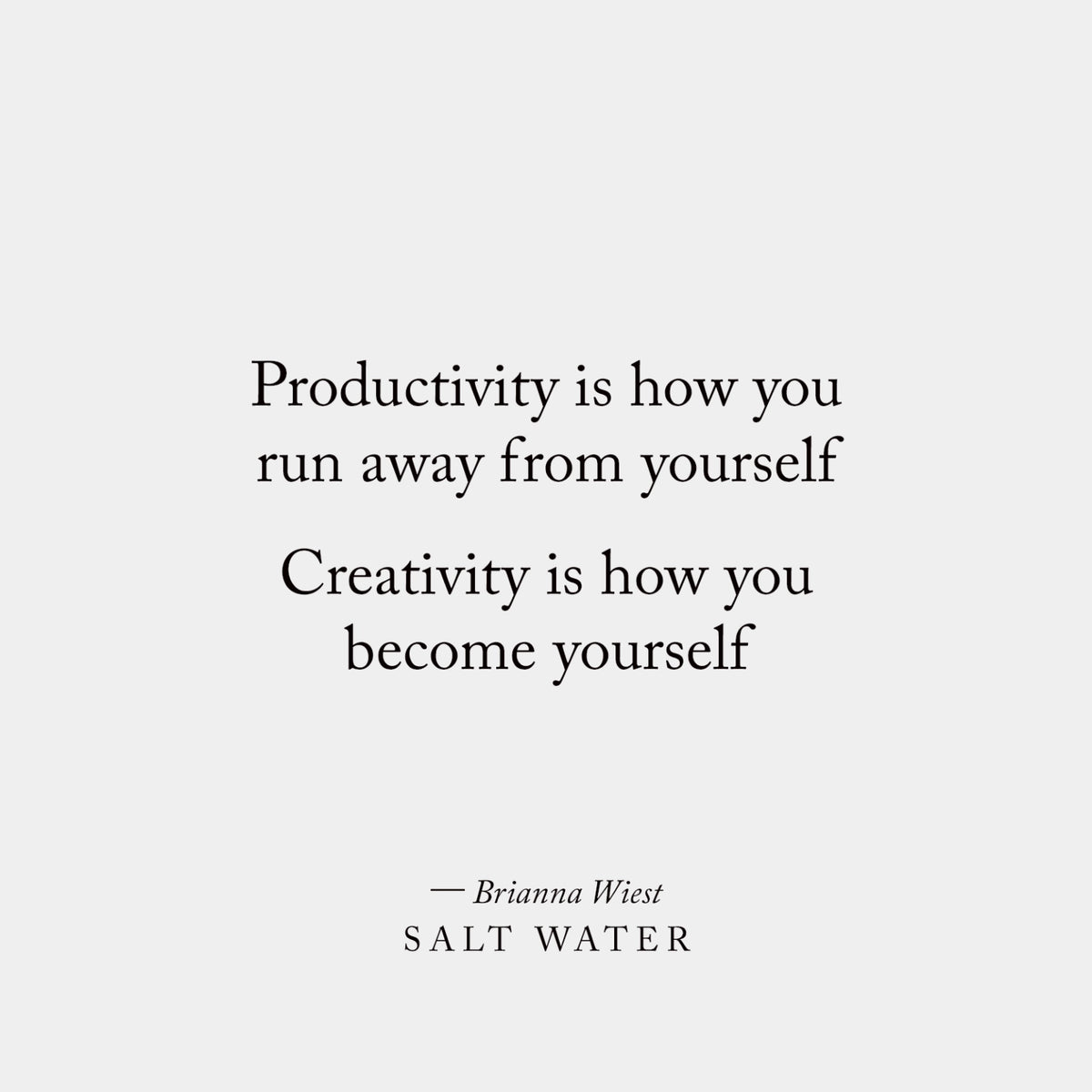 Salt Water | Brianna Wiest