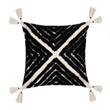 Nomad Triangle Tassel Cushion 45x45cm – Black/Natural