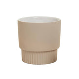 Edgar Ceramic Planter with Fluted Base – Taupe