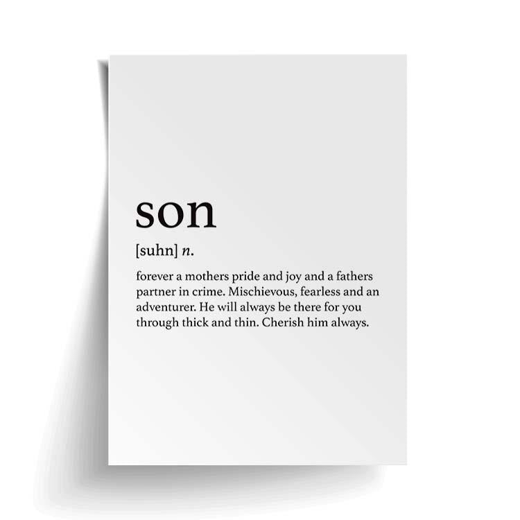 Son print unframed, with a lifted corner