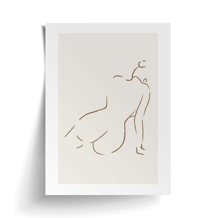 Naked Silhouette Print Natural | Papier HQ
