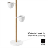 Weighted base for maximum stability designed specifically for pots in the Floristand Planter - White/Natural range by Umbra.