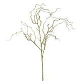 A Giant Willow Branch - Green adorned with artificial plants on a white background.