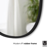 Modern Hub Mirror Oval - Black from the Umbra range.