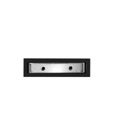 A black and white picture of a door handle on a white background showcasing the Umbra Set (3) Showcase Shelves - Black range.